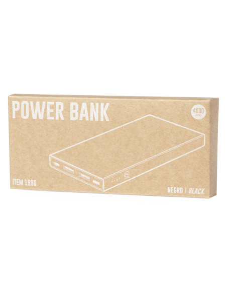 Power bank en Aluminio Reciclado personalizado 4000 mAh, USB/Tipo C.