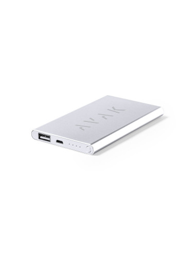 Power bank publicitario 4000 mAh, USB/micro USB.