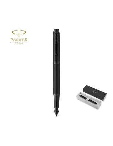 Pluma personalizada Parker IM con tinta azul.