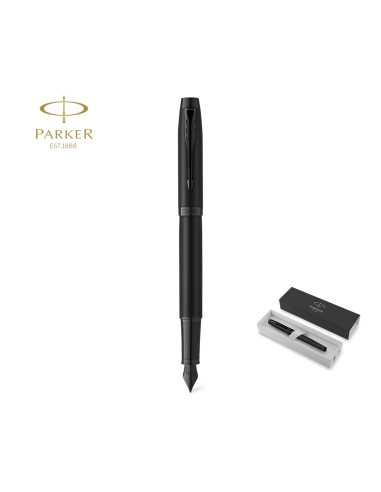 Pluma personalizada Parker IM con tinta azul.