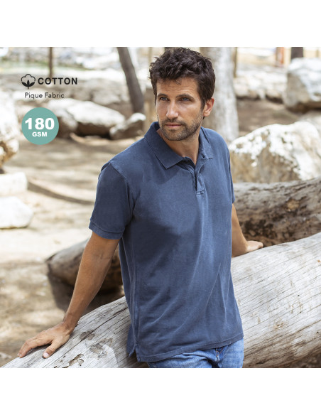 Polo Unisex personalizado. Piqué 100% Algodón Ring Spun 180g/m2