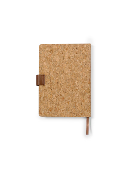 Agenda personalizada ECO A5 en corcho natural con cierre magnético.