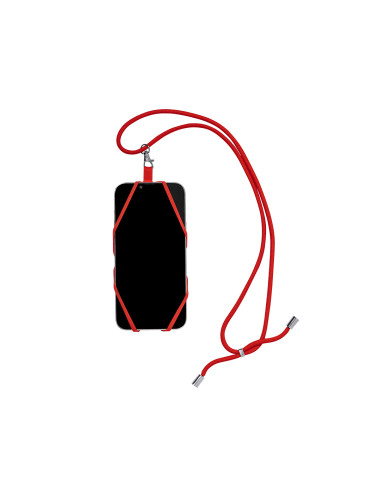 Lanyard publicitario portamóvil en silicona y...