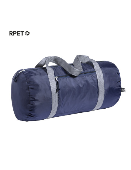 Bolsa de deporte en poliester personalizada, diseño bicolor.