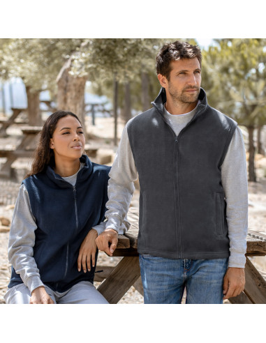 Chaleco publicitario en polar fleece y...