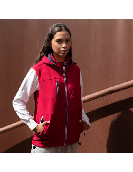 Chaleco personalizado bordado, soft shell, resistente, XS-XXL.