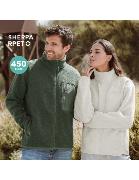 Chaqueta de trabajo ECO, sherpa RPET, tallas XS-XXL.