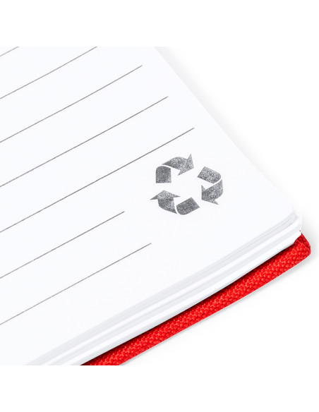 Libreta Publicitaria A5 de Anillas, tapa dura RPET 300D reciclado