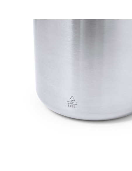 Taza térmica de 330ml Acero Reciclado, tapa de Bambú.