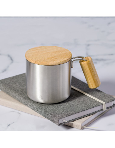 Taza térmica de 330ml Acero Reciclado, tapa de...