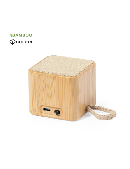 Altavoz personalizado en Bambú Bluetooth® 3W, 300mAh.