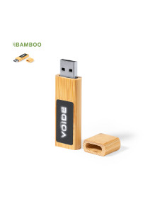 Memoria USB imantada ECO en Bambú personalizada, 16GB. 2