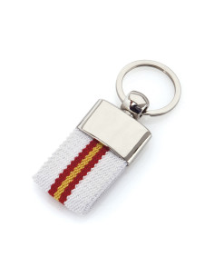 Llavero merchandising con bandera España y metal.