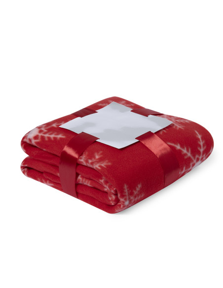 Manta navideña publicitaria, polar fleece, Roja.