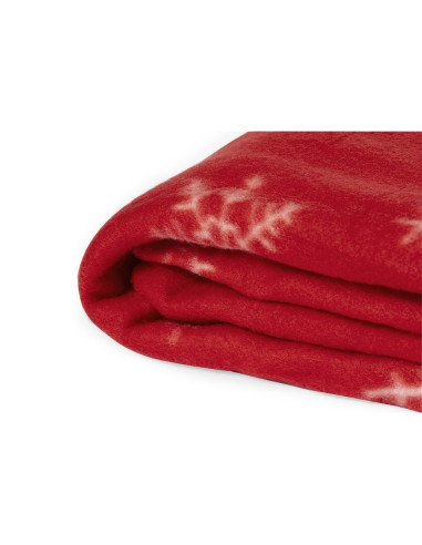 Manta navideña publicitaria, polar fleece, Roja.