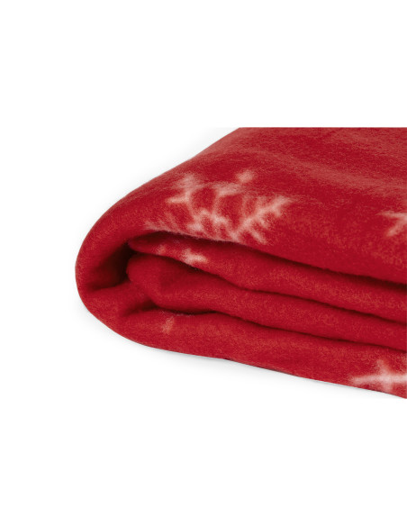 Manta navideña publicitaria, polar fleece, Roja.