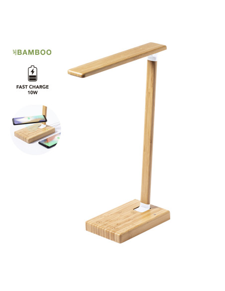 Lámpara Cargador publicitaria ECO 10W, bambú, ECO.