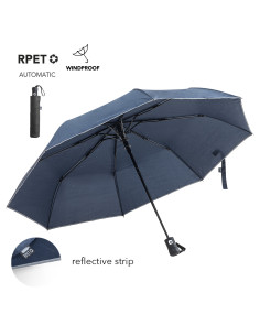 Paraguas plegable ECO en RPET de 100 cm con banda...
