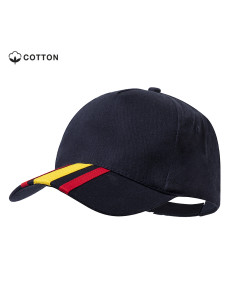 Gorra personalizada diseño España, 5 paneles, 100%...
