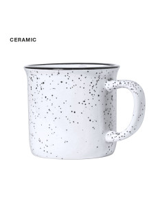 Taza de Cerámica Personalizable de 350ml, Diseño Vintage.