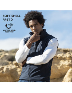 Chaleco trabajo personalizado en RPET, impermeable, S-XXL.