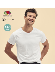 Camiseta blanca Personalizada 100% algodón 140g/m²