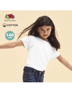 Camiseta Niña blanca Personalizada, 100% algodón