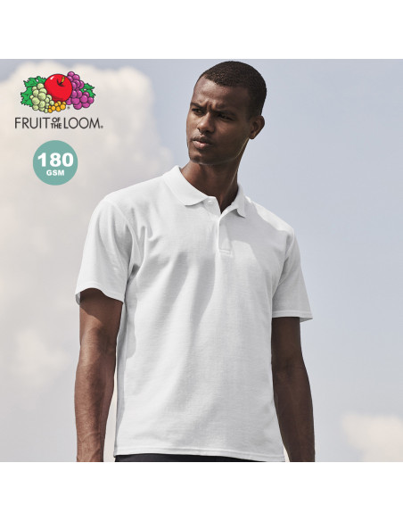 Polo para Personalizar Blanco, Algodón, Fruit Of The Loom