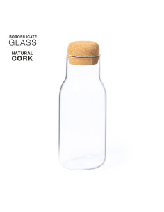 Botella Personalizada 800ml Cristal Borosilicato, Tapón...