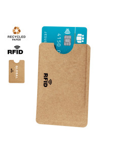 Tarjetero en papel reciclado personalizado con protección...