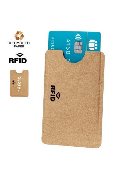 Tarjetero en papel reciclado personalizado con protección RFID