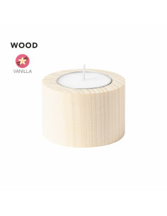 Vela aromática personalizada ECO, vainilla, madera.