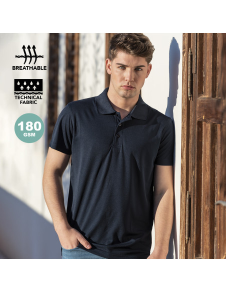 Polo Personalizado técnico 100% poliéster transpirable 180g/m2
