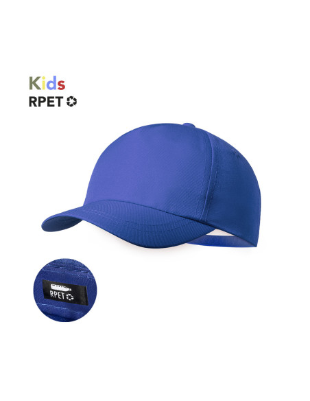 Gorra Personalizada niño 5 paneles, poliéster RPET resistente