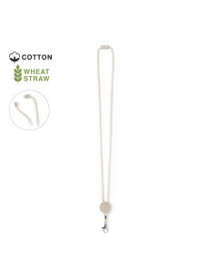 Lanyard ECO personalizado en algodón con cierre de caña...