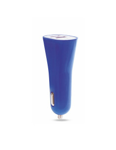 Cargador USB coche personalizado, 2100 mA, doble USB.