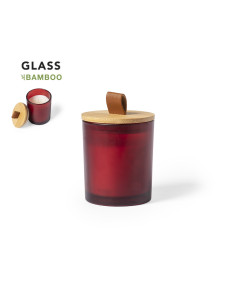 Vela personalizada, cristal y bambú, varios aromas.
