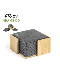 Set posavasos para publicidad en fieltro RPET, soporte...