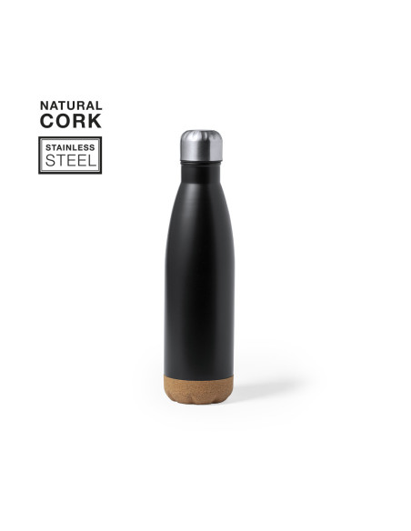 Botella Térmica Personalizada de 750ml en Acero Inox y corcho.
