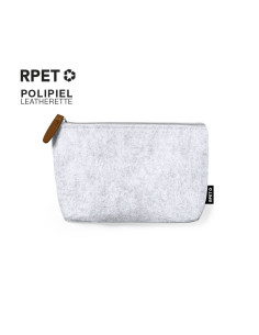 Estuche para publicidad en fieltro RPET con cremallera.