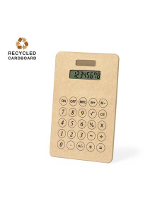 Calculadoras publicitarias ECO, cartón reciclado con...