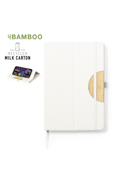 Libreta Ecológica Personalizada, hecha de Cartones de Leche reciclados