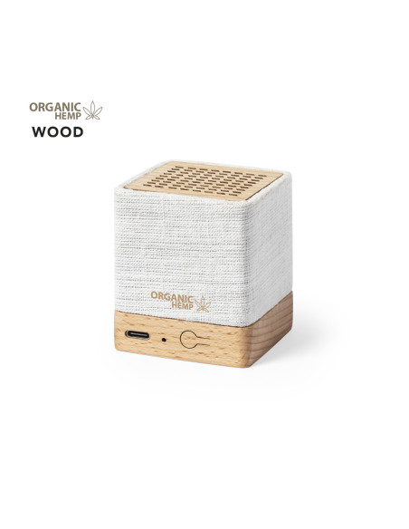 Altavoz personalizado ECO Bluetooth 5.0 en cáñamo, 3W.
