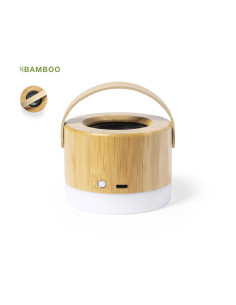 Altavoz personalizado ECO Bluetooth® 3W, bambú, LED.