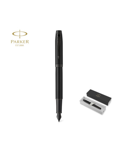 Pluma personalizada Parker IM con tinta azul.