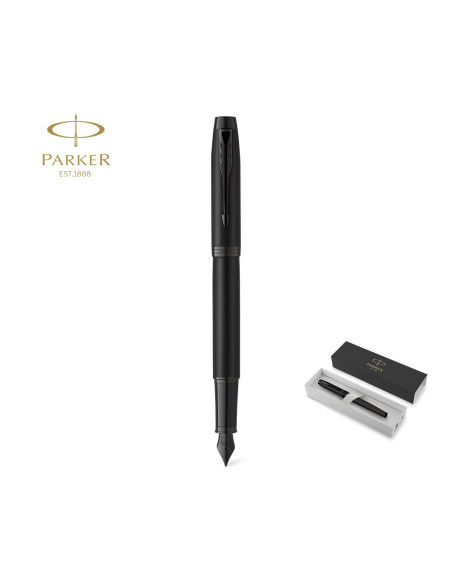 Pluma personalizada Parker IM con tinta azul.