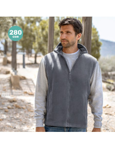 Chaleco publicitario en polar fleece y anti-pilling, XS-XXL.