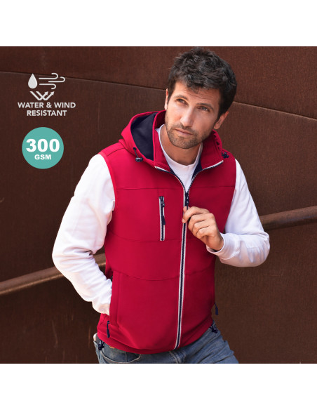 Chaleco personalizado bordado, soft shell, resistente, XS-XXL.