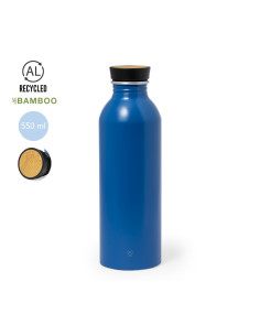 Bidón Personalizado 550 ml en Aluminio, Tapón Bambú