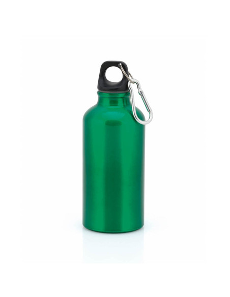 Botella personalizada de aluminio, 400ml y mosquetón
